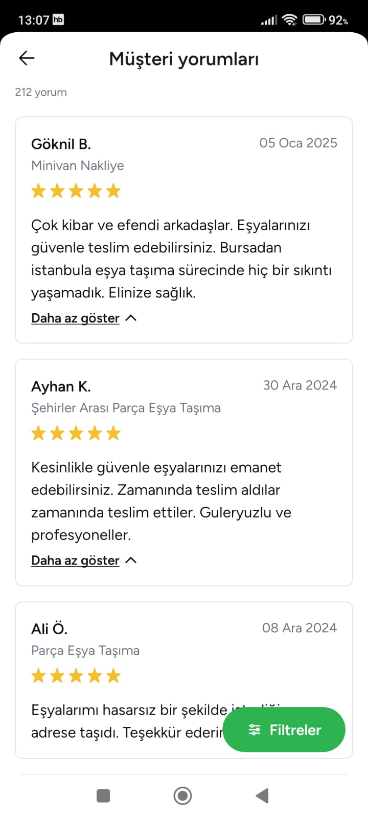 Müşteri yorumu 1