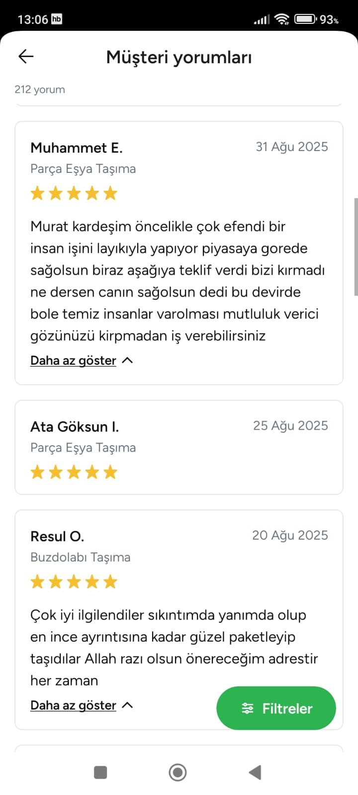 Müşteri yorumu 3